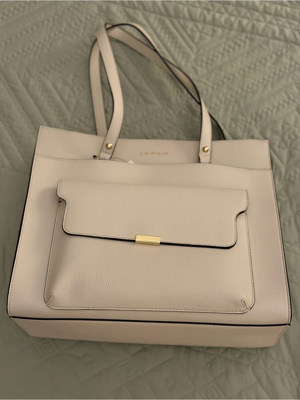 Calvin Klein White Leather Bag